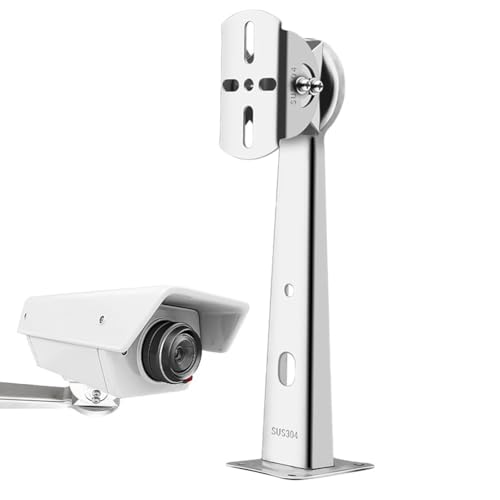 UTTASU Soporte de pared para cámara de seguridad para cámaras de batería, varilla de extensión de acero inoxidable 304, uso en interiores y exteriores