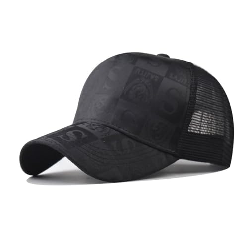 Gorra de algodón tipo trucker con parche a cuadros miniatura 1