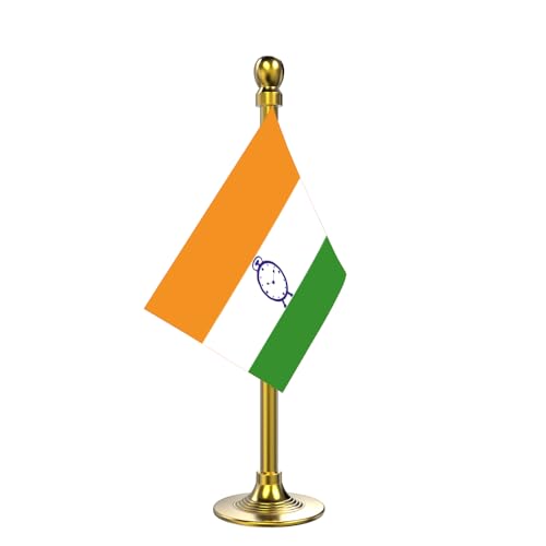 Image of The Flag Company NCP Car Dashboard Flag | 2x3 Inch Flag with Elegant Acrylic Golden Base & Pole