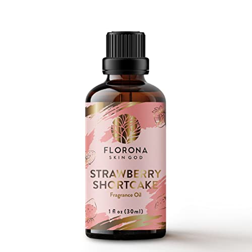Florona Strawberry Shortcake Premium Quality Fragrance Oil - 1 fl oz for Soap Making, Candle Making, Diffuser Aromatherapy