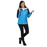 Regatta Damen Birchdale Chaquetta Isotex Con Capucha, Transpirable Y Impermeable Parka, Blau (Blue Aster/Dark Denim), 40 EU