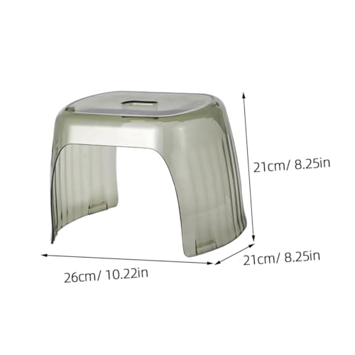 Tabouret de toilette vert transparent PET antidérapant compact Besportble