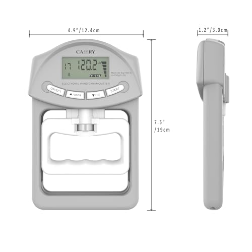 Image of CAMRY Digital Hand Dynamometer Grip Strength Measurement Meter 198Lbs / 90Kgs Auto Capturing Electronic Hand Grip Power