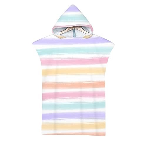 kaylz Microfiber Surf Poncho Wearable Beach Towel Oversized, Kids Adult Hooded Towel Quick Dry Changing Poncho (75 * 110cm, Pink)