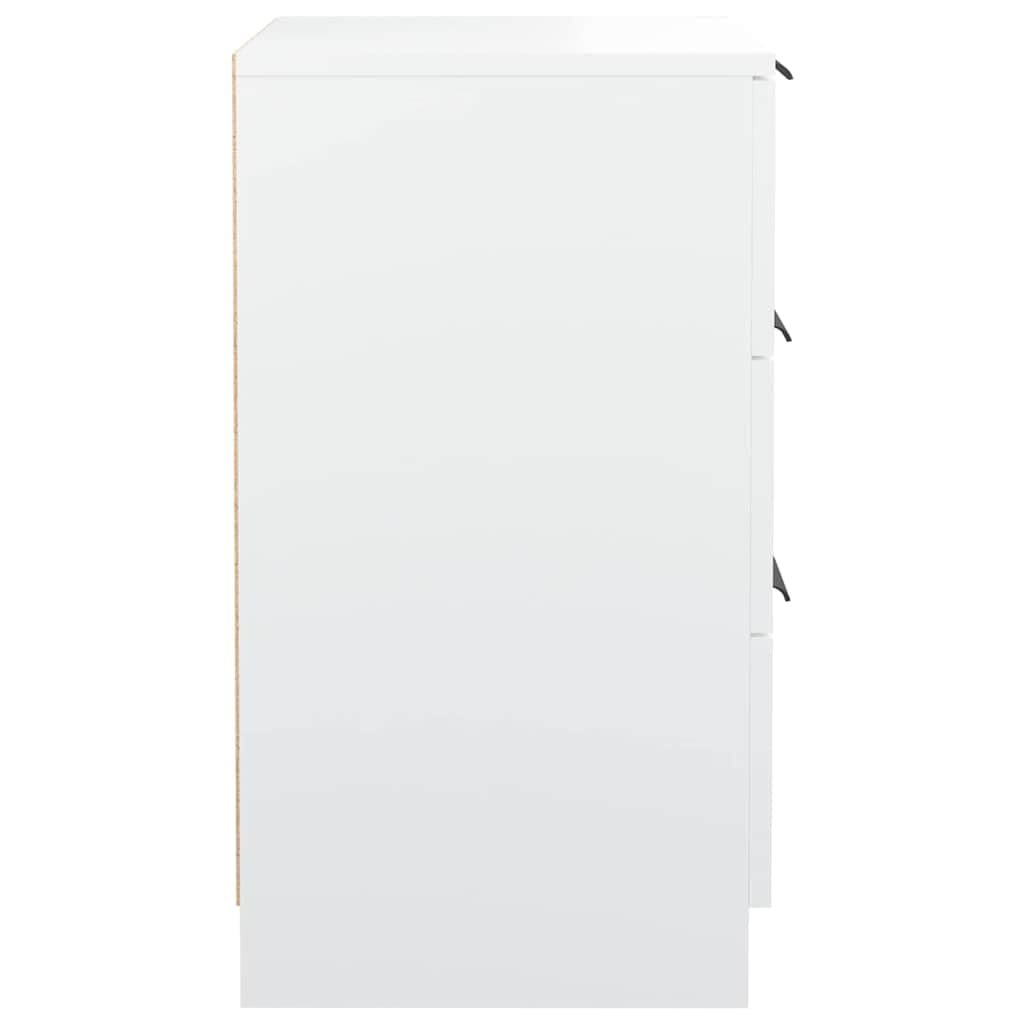 Stolik nocny z materiału drewnopochodnego 40 x 36 x 65 cm z 3 szufladami, nowoczesny stolik pomocniczy do sypialni, pokoju dziecięcego, salonu, kompaktowa szafka nocna z miejscem do