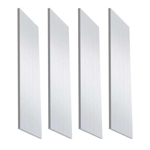 Uxney 6061 Aluminum Bar，5/32" Thickness x 2" Width x 12" Length Rectangle Aluminum Flat Bars T6511 Solid New Mill Stock for Industrial Building，4 Pcs
