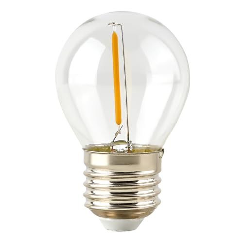 SisiHokai LED Light Bulb E27 Base 3V 0.3W Replacement for Customized Special Table Lamp Battery Operated with Timer 2700K Warm White