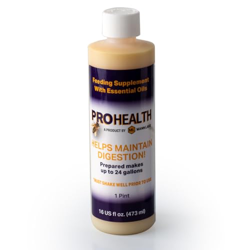 Mann Lake Pro Health Bee Feeding Supplement, Honeybee Pollen Substitute, Boost Hive Strength with Antifungal Formula, Calming Essentials Oils, Pint