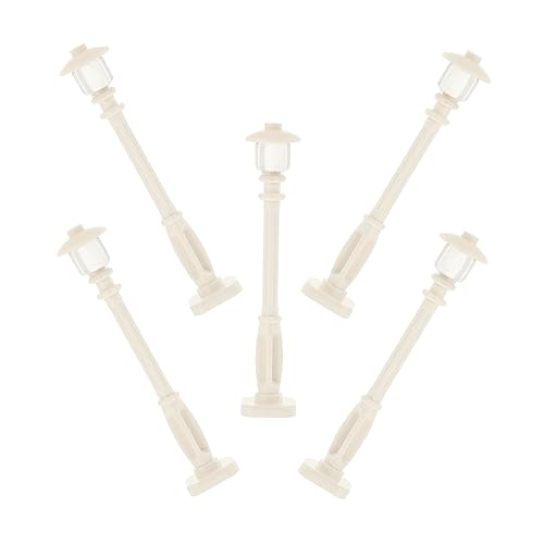 KONTONTY 5pcs Cognitive Street Light Toys Mini Road Lights Safe Plastic Material for Play Areas Outdoor Dec