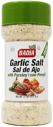 Badia Garlic Salt with Parsley 11 oz – Savory Blend with Bold Garlic Flavor, Salt & Bright Herb Finish