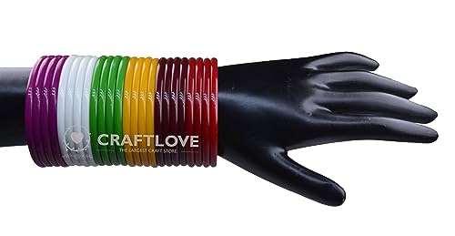CRAFT LOVE Plastic Round Multicolor Bangle Set4