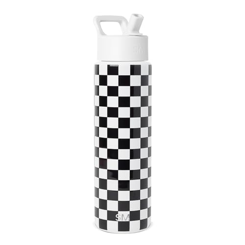 Simple Modern Water Bottle with Straw Lid | Vacuum Insulated Stainless Steel Metal Thermos...