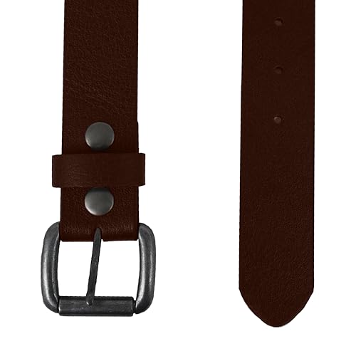 First Mfg Co – Men’s Classic Pure Leather 1 1/2" Wide Belt for Casual, Work, Formal Dress – Top Notch Material - Perfect Fit2