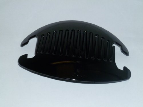 Interlocking Banana Combs Hair Clip French Side Comb Holder (Black)large Size