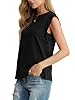GRECERELLE Womens Cotton T Shirts Cap Sleeves Loose Fit Basic Ladies Tops for Casual Comfort Soft Crew Neck Summer Tees (Black, XXL) #4