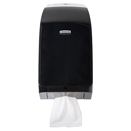 Kimberly Clark Professional MOD Hygienic Bathroom Tissue Dispenser (39728), 7.0â€ x 5.725â€ x 13.339â€, For Scott & Cottonelle Toilet Paper, Black, 1 / Case