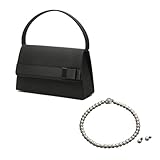 [マーガレット　ゴールド] フォーマルバッグ セット・ネックレス・ピアス 【 3点セット】 2P/M