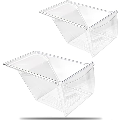 [2 PACK] UPGRADED 240337103 Crisper Drawer Compatible With Frigidaire Drawer Replacement 2403371 kenmore Refrigerator Drawers Frigidaire Crisper Drawer Replacement AP2115741 240337102 Crisper Bins