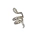 Handmade SINGLE Adjustable Snake Ear Cuff for Right Ear, Sterling Silver Clip On Non Piercing Huggie Earrings for Women, Animal Ear Wrap Fake Ear Cartilage Clips, By MiYa Jewelry (Right Ear)