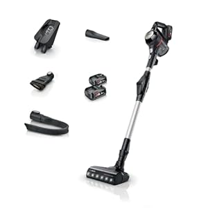 Bosch Unlimited 7 BCS712BGB ProHome MultiUse Lightweight Cordless Vacuum Cleaner with Flex Tube, Charger & Accessories, 2 Batteries, 80 minutes runtime - Black