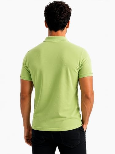 Image of Status Quo Men's Polo T-Shirt | Rich Cotton Blend | Slim Fit | All Day Comfort | Contrast Inner Placket | Polo Collar
