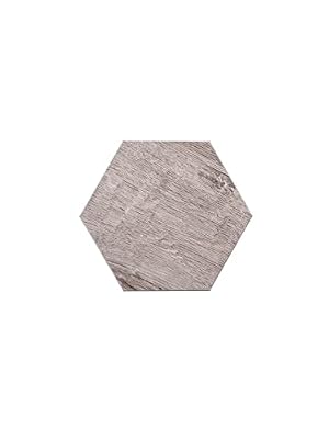Avant Decor | Stone Composite Hexagon Wood Grain | Peel and Stick Kitchen Backsplash Tiles | Stick On Wall Tiles | Easy DIY Installation | 6” x 6.9” | Single Tile