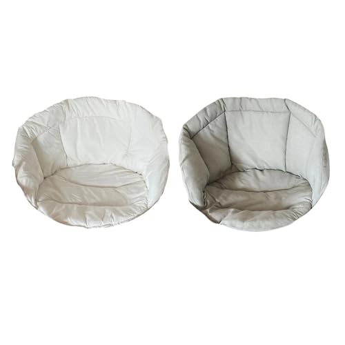 Cojín para silla colgante gris de exterior con almohadillas extraíbles 4