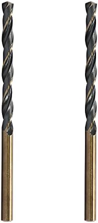 Ohamtes 4mm Reduced Shank Twist Drill Bits High Speed Steel HSS 4341 for Iron/Copper/Plastic/Aluminum Plates/Metal Materials, Round Shank, Double Edge, 2 Pcs