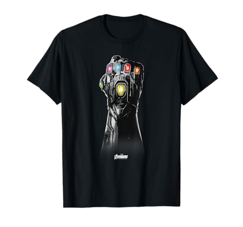 T-shirt Avengers Endgame Infinity Stone Gauntlet, vêtement geek gris
