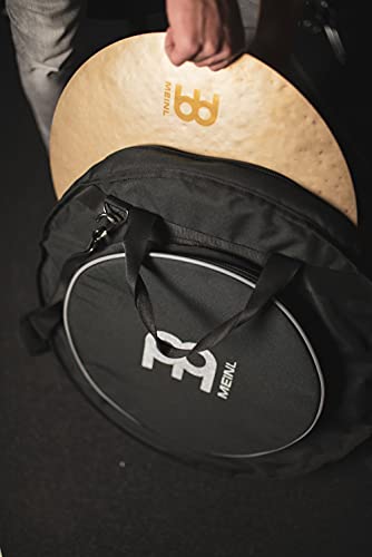 Meinl 22" Cymbal Backpack Bag with 15" Hihat Compartment and Exterior Pocket — Heavy Duty Fabric, Padded Shoulder Straps Plus Strong Carrying Grip, Black, inch (MCB22-BP)