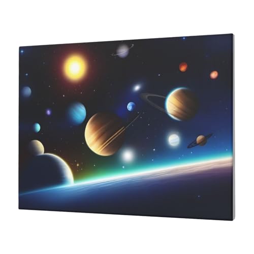 Peinture murale planète céleste décorative 30x40 cm pour salon