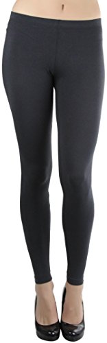 Image of ToBeInStyle Women's Skinny Fit Cotton Full Length Leggings Tights - Regular and Plus Sizes