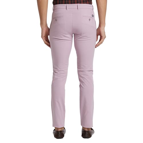 Image of Parx Men's Solid Pattern Lrt Cotton Blend Flat Front Casual Trouser