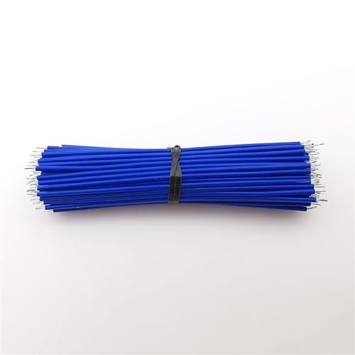 Outdoor Extension 100Pcs 24AWG Tin Plated Solder Cable Breadboard Jumper Cable Wire Flexible Two Ends 5CM 20CM Electronic Wire Solar sheathed(Blue,10CM)
