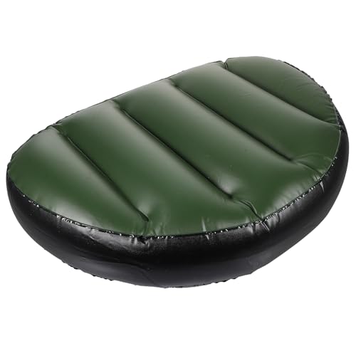 VANZACK Inflatable Boat Seat Cushion, PVC Soft Kayak Cushion, Adjustable Inflatable Seat for Boating, Canoeing, Camping, Green, 17.71 X 13.77 X 3.93 Inches
