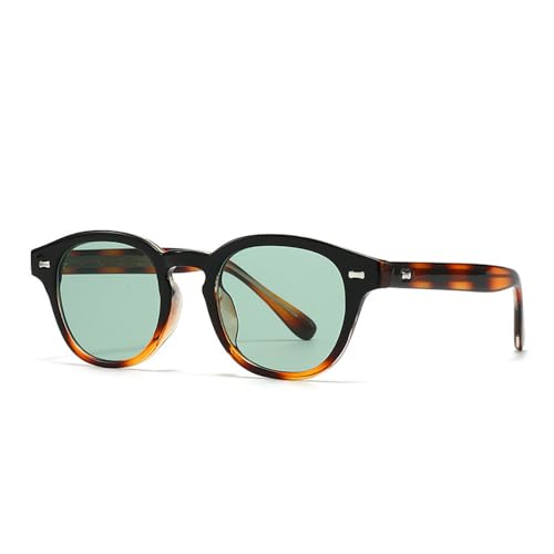 Lunettes de soleil rondes sport de plein air pour femme avec rivets UV400