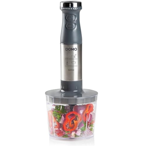Domo DO9226M Set Frullatore 3 In 1 600 W Con Ciotola Misuratore Grigio+Acciaio Inox - 6
