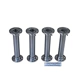 Edelstahlhalterungen für die einfache Montage einer Tischplatte auf einem Stahl- oder Holzfass – Höhe 20 cm