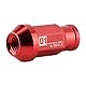 Akozon M12 Lug Nuts, Radmuttern Kappen Radschraube M12x1,25 Kegelbund Rote Felgen Muttern Mg Zr Autoreifenschraube Rennradmutter (Rot)