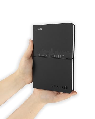 COMIX U Younivercity 13 Month Medium Weekly Diary 2024-2025 Hard Cover Elastic Closure and 224 Pages Ideal for University 11.8 x 18 cm Black - Image 3