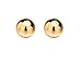 Savlano 925 Sterling Silver 18K Gold Plated Ball Stud Earrings For Women & Men (Yellow, 10mm)