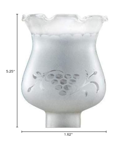 B&P Lamp 8550ALS 1 5/8 Inch Fitter Colonial Style Frosted And Etched Design Glass Lamp Shade thumb #4