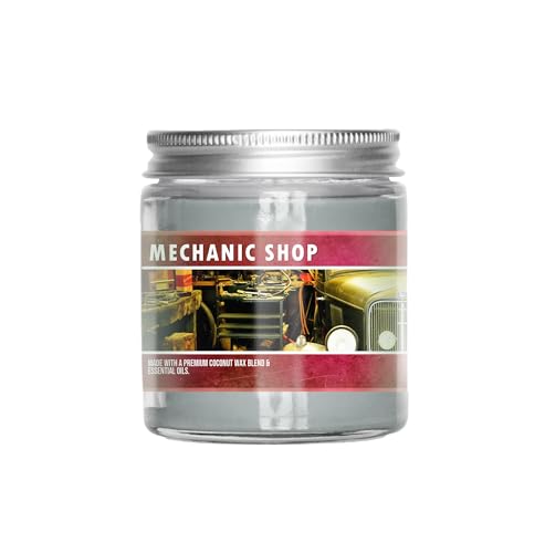 Mechanic Shop 3oz Mini Scented Candle | Auto Shop Scent | Men's Car Gift Candle | Gasoline Smell