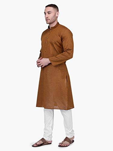 Image of Rajubhai Hargovindas Men Pure Cotton Solid Long Kurta