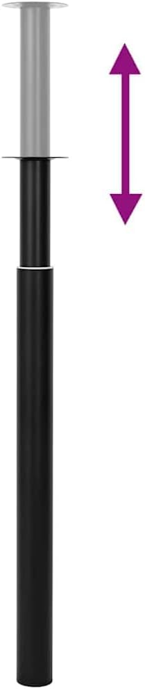 vidaXL 2 Telescopic Table Legs Furniture Table Accessory Trestle Replacement Part Breakfast Bar Worktop Desk Telescopic Spare Leg Black