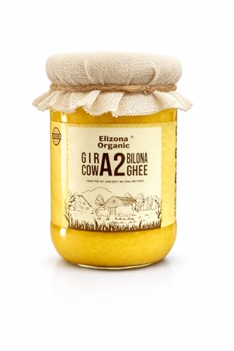 Image of Elizona Organic A2 Gir Cow Ghee Made Using Traditional Bilona Method || Grass-Fed & Healthy || Glass Bottle Packaging II Lab Tested (100 ML)