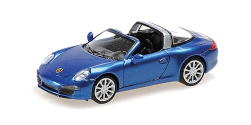 Minichamps 870068042 Porsch. 911 Targa Blue 2014 - Escala 1/87 - Coche en Miniatura