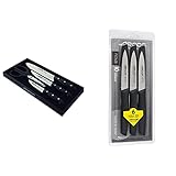 Arcos Maitre Juego, Acero Inoxidable, Negro, Centimeters + Nova 189100, Acero Inoxidable Nitrum, Negro, 100 mm