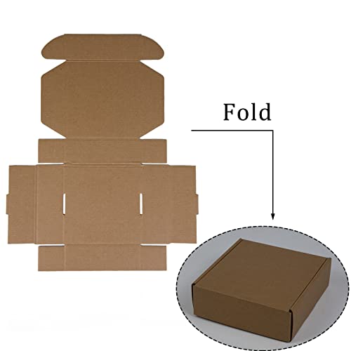 Sodissa 6X6X2 Inches Shipping Boxes Pack Of 25, Brown Corrugated Cardboard Boxes For Small Bussiness, Packing And Mailing #TOP2
