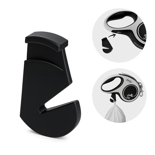 NewGround Designs – Kotbeutelhalter für Flexi-Leinen, Hundekotbeutel Clip, Zubehör Halterung, Hundekotbeutelhalter Haken freihändig